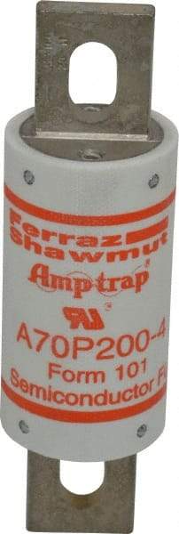 Ferraz Shawmut - 650 VDC, 700 VAC, 200 Amp, Fast-Acting Semiconductor/High Speed Fuse - Bolt-on Mount, 5-3/32" OAL, 100 at AC/DC kA Rating, 1-1/2" Diam - Americas Industrial Supply