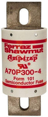 Ferraz Shawmut - 650 VDC, 700 VAC, 300 Amp, Fast-Acting Semiconductor/High Speed Fuse - Bolt-on Mount, 5-3/32" OAL, 100 at AC/DC kA Rating, 2" Diam - Americas Industrial Supply