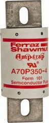 Ferraz Shawmut - 650 VDC, 700 VAC, 350 Amp, Fast-Acting Semiconductor/High Speed Fuse - Bolt-on Mount, 5-3/32" OAL, 100 at AC/DC kA Rating, 2" Diam - Americas Industrial Supply