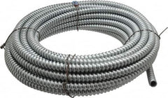 Made in USA - 3/8" Trade Size, 50' Long, Flexible Reduced Wall Flex Conduit - Steel, 3/8" ID - Americas Industrial Supply