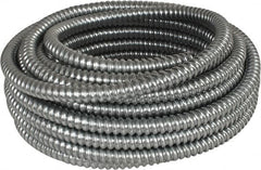 Made in USA - 1/2" Trade Size, 50' Long, Flexible Reduced Wall Flex Conduit - Steel, 5/8" ID - Americas Industrial Supply