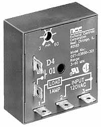 NCC - 5 Pin, Time Delay Relay - 1 at Resistive or Inductive Load Contact Amp, 120 VAC, On Board Trimpot - Americas Industrial Supply