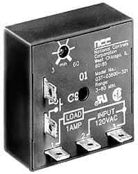 NCC - 5 Pin, Time Delay Relay - 1 at Resistive or Inductive Load Contact Amp, 120 VAC, On Board Trimpot - Americas Industrial Supply