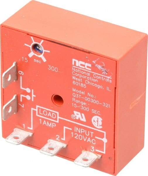 NCC - 5 Pin, Time Delay Relay - 1 at Resistive or Inductive Load Contact Amp, 120 VAC, On Board Trimpot - Americas Industrial Supply