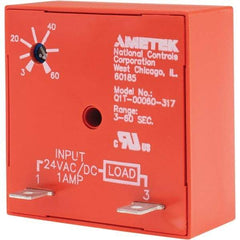 NCC - 2 Pin, Time Delay Relay - 1 at Resistive or Inductive Load Contact Amp, 24 VAC/VDC, On Board Trimpot - Americas Industrial Supply