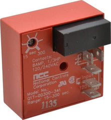 NCC - 5 Pin, SPDT Time Delay Relay - 8 at 250 VAC Resistive Load Contact Amp, 120 VAC, On Board Trimpot - Americas Industrial Supply