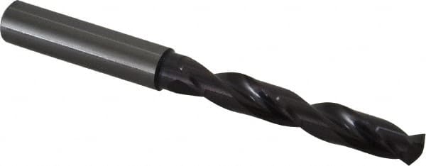 Guhring - 8.7mm 140° Solid Carbide Jobber Drill - FIREX Finish, Right Hand Cut, Spiral Flute, Straight Shank, 103mm OAL, SU Point - Americas Industrial Supply