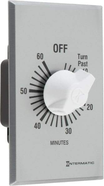 Intermatic - 1 hr Indoor Analog Spring-wound Mechanical Timer - 125 VAC, 50/60 Hz, - Americas Industrial Supply