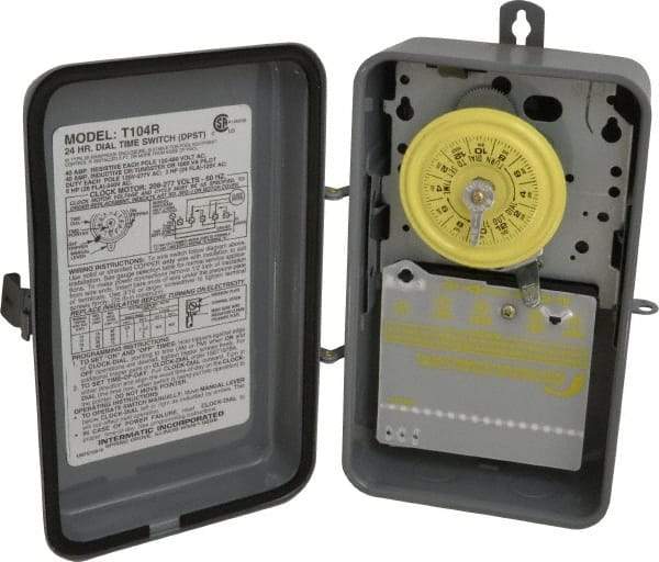 Intermatic - 24 hr Outdoor Analog Electromechanical Timer Switch - 1 to 12 On/Off, 208 to 277 VAC, 60 Hz, - Americas Industrial Supply