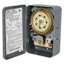 Intermatic - 7 Day Indoor Analog Electromechanical Timer Switch - 6 On/Off per Day, 120 VAC, 60 Hz, - Americas Industrial Supply