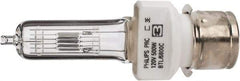 Philips - 500 Watt, 120 Volt, Halogen Miniature & Specialty T6 Lamp - Medium Prefocus Base, 50 to 749 Equivalent Range, Neutral (3,000 to 3,699), 1-3/8" OAL - Americas Industrial Supply