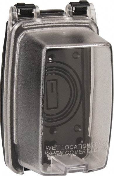 Intermatic - Electrical Outlet Box Polycarbonate Weatherproof Receptacle Cover - Includes (3) Patented Inserts For GFCI/Duplex/Toggle/Round Receptacles, Base Cover Assembly, Gasket, Mounting Screws - Americas Industrial Supply