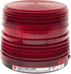 Federal Signal Corp - 12 VDC, 3R NEMA Rated, Strobe Tube, Red, Strobe Light - 80 Flashes per min, 5-1/2 Inch Diameter, 5-1/16 Inch High, IP66 Ingress Rating, Surface Mount - Americas Industrial Supply