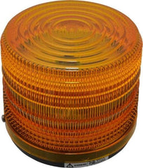 Federal Signal Corp - 12 VDC, 3R NEMA Rated, Strobe Tube, Amber, Strobe Light - 80 Flashes per min, 5-1/2 Inch Diameter, 5-1/16 Inch High, IP66 Ingress Rating, Surface Mount - Americas Industrial Supply