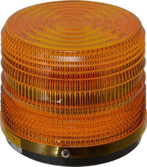 Federal Signal Corp - 24 VDC, 3R NEMA Rated, Strobe Tube, Amber, Strobe Light - 80 Flashes per min, 5-1/2 Inch Diameter, 5-1/16 Inch High, IP66 Ingress Rating, Surface Mount - Americas Industrial Supply