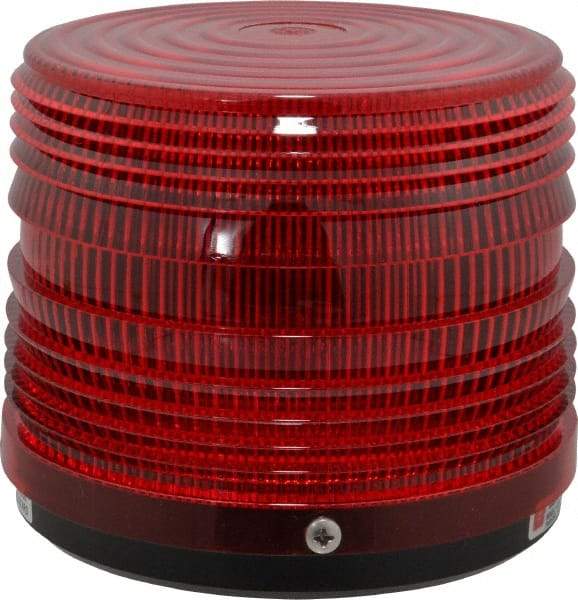 Federal Signal Corp - 120 VAC, 3R NEMA Rated, Strobe Tube, Red, Strobe Light - 80 Flashes per min, 1/2 Inch Pipe, 5-1/2 Inch Diameter, 5-1/4 Inch High, IP66 Ingress Rating, Pipe Mount - Americas Industrial Supply