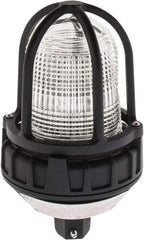Federal Signal Corp - 120 VAC, 4X NEMA Rated, Strobe Tube, Clear, Strobe Light - 80 Flashes per min, 3/4 Inch Pipe, 5-1/2 Inch Diameter, 9-1/4 Inch High, IP66 Ingress Rating, Pipe Mount - Americas Industrial Supply