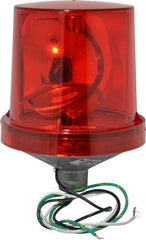 Federal Signal Corp - 4X NEMA Rated, 120 VAC, 0.22 Amp, 25 Watt, Rotating Beacon Incandescent Light - 1/2 Inch Mounted Size x Pipe Mounted, 7-1/4 Inch High, 5-1/2 Inch Diameter, 90 Flashes per min, Includes Lamp - Americas Industrial Supply
