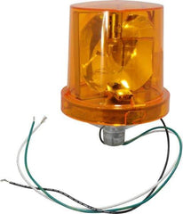 Federal Signal Corp - 4X NEMA Rated, 120 VAC, 0.22 Amp, 25 Watt, Rotating Beacon Incandescent Light - 1/2 Inch Mounted Size x Pipe Mounted, 7-1/4 Inch High, 5-1/2 Inch Diameter, 90 Flashes per min, Includes Lamp - Americas Industrial Supply