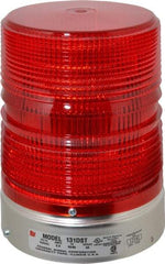 Federal Signal Corp - 120 VAC, 3R NEMA Rated, Strobe Tube, Red, Double Flash Strobe Light - 80 Flashes per min, 1/2 Inch Pipe, 5-11/16 Inch Diameter, 8-1/2 Inch High, IP45 Ingress Rating, Pipe Mount - Americas Industrial Supply