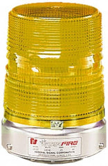 Federal Signal Corp - 120 VAC, 3R NEMA Rated, Strobe Tube, Amber, Double Flash Strobe Light - 80 Flashes per min, 1/2 Inch Pipe, 5-11/16 Inch Diameter, 8-1/2 Inch High, IP45 Ingress Rating, Pipe Mount - Americas Industrial Supply