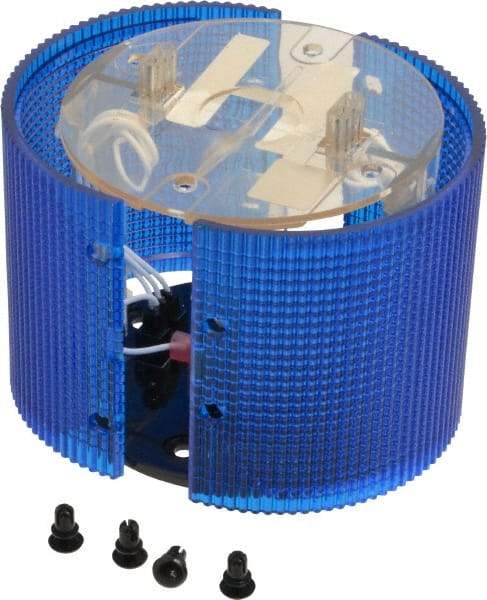 Federal Signal Corp - Incandescent Lamp, Blue, Flashing and Steady, Stackable Tower Light Module - 120 VAC, 0.13 Amp, 1 NEMA Rated, Base Mount - Americas Industrial Supply