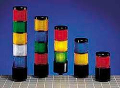 Federal Signal Corp - Incandescent Lamp, Blue, Flashing and Steady, Stackable Tower Light Module - 24 VDC, 0.76 Amp, 1 NEMA Rated, Base Mount - Americas Industrial Supply