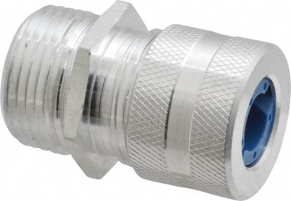 Hubbell Wiring Device-Kellems - 9.7 to 12.7mm Capacity, Liquidtight, Straight Strain Relief Cord Grip - 3/4 NPT Thread, Aluminum - Americas Industrial Supply