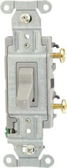 Hubbell Wiring Device-Kellems - 1 Pole, 120 to 277 VAC, 15 Amp, Commercial Grade, Toggle, Wall and Dimmer Light Switch - 4-1/16 Inch High - Americas Industrial Supply