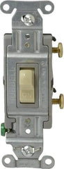 Hubbell Wiring Device-Kellems - 1 Pole, 120 to 277 VAC, 15 Amp, Commercial Grade, Toggle, Wall and Dimmer Light Switch - 4-1/16 Inch High - Americas Industrial Supply