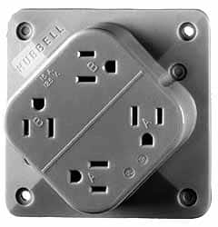 Hubbell Wiring Device-Kellems - Brown Adapter Plate - For Use With 1-and 2-Gang Device Boxes - Americas Industrial Supply