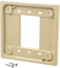 Hubbell Wiring Device-Kellems - Ivory Adapter Plate - For Use With 1-and 2-Gang Device Boxes - Americas Industrial Supply