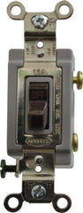 Hubbell Wiring Device-Kellems - 1 Pole, 120 to 277 VAC, 15 Amp, Industrial Grade Toggle, Wall and Dimmer Light Switch - 1-5/16 Inch Wide x 4-1/16 Inch High - Americas Industrial Supply