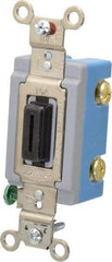 Hubbell Wiring Device-Kellems - 1 Pole, 120 to 277 VAC, 15 Amp, Industrial Grade, Key Lock, Wall and Dimmer Light Switch - 1-5/16 Inch Wide x 4-1/16 Inch High - Americas Industrial Supply