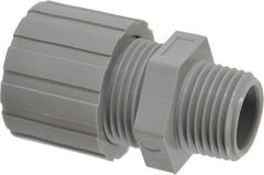 Hubbell Wiring Device-Kellems - 6.3 to 9.7mm Capacity, Liquidtight, Straight Strain Relief Cord Grip - 1/2 NPT Thread, Nylon - Americas Industrial Supply