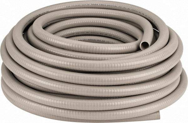 Hubbell Wiring Device-Kellems - 3/4" Trade Size, 100' Long, Flexible Liquidtight Conduit - PVC, 21.1mm ID, Gray - Americas Industrial Supply