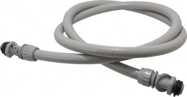 Hubbell Wiring Device-Kellems - 1/2" Trade Size, 6' Long, Flexible Liquidtight Conduit - PVC, 21.8mm ID, Gray - Americas Industrial Supply