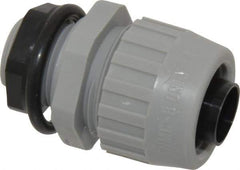 Hubbell Wiring Device-Kellems - 1/2" Trade, Thermoplastic Push In Straight Liquidtight Conduit Connector - Noninsulated - Americas Industrial Supply