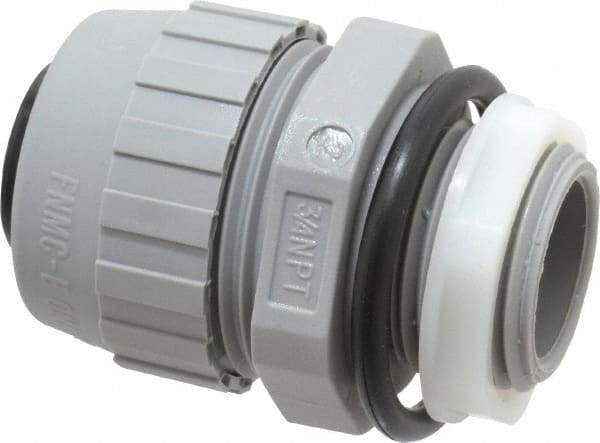 Hubbell Wiring Device-Kellems - 3/4" Trade, Thermoplastic Push In Straight Liquidtight Conduit Connector - Noninsulated - Americas Industrial Supply