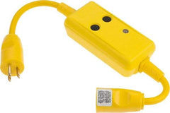 Hubbell Wiring Device-Kellems - 1 Outlet, 125 Volt, 15 Amp Rating, 4 to 6mA Max Surge, Floor, Industrial GFCI - 1-1/2 Ft. Long Cord, 5-15R NEMA Configuration, Plastic Housing - Americas Industrial Supply