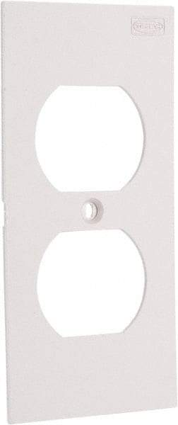 Hubbell Wiring Device-Kellems - Rectangular Raceway Plate - White, For Use with Hubbell BT3BC5 Three Channel, MediaTrak, Nonmetallic PlugTrak, PB2, PB3, PDB12, PS3, PT12, PW1 Series Raceways - Americas Industrial Supply