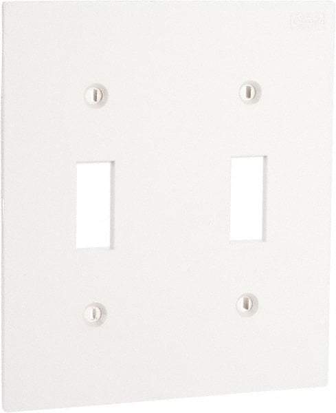 Hubbell Wiring Device-Kellems - Square Raceway Plate - White, For Use with Hubbell BT3BC5 Three Channel, MediaTrak, Nonmetallic PlugTrak Series Raceways - Americas Industrial Supply