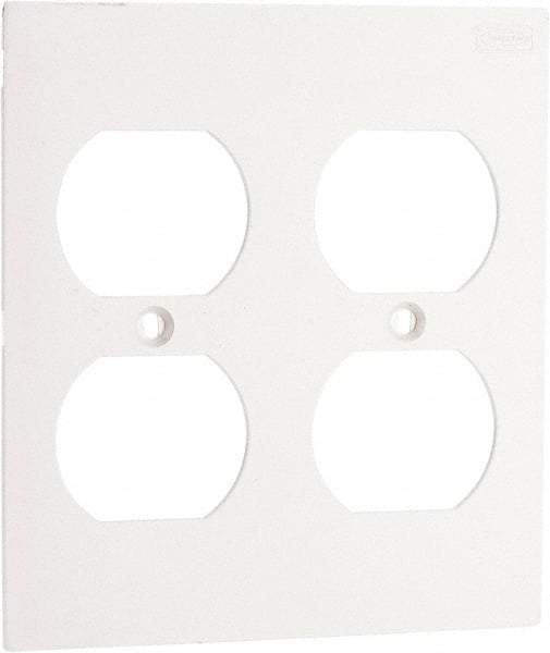 Hubbell Wiring Device-Kellems - Square Raceway Plate - White, For Use with Hubbell BT3BC5 Three Channel, MediaTrak, Nonmetallic PlugTrak, PT12, PW1 Series Raceways - Americas Industrial Supply