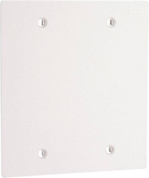 Hubbell Wiring Device-Kellems - Square Raceway Plate - White, For Use with Hubbell BT3BC5 Three Channel, MediaTrak, Nonmetallic PlugTrak Series Raceways - Americas Industrial Supply