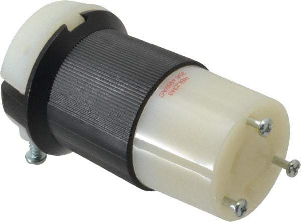 Hubbell Wiring Device-Kellems - 480 VAC, 20 Amp, L8-20R Configuration, Industrial Grade, Self Grounding Connector - 1 Phase, 2 Poles, IP20, 0.36 to 0.93 Inch Cord Diameter - Americas Industrial Supply