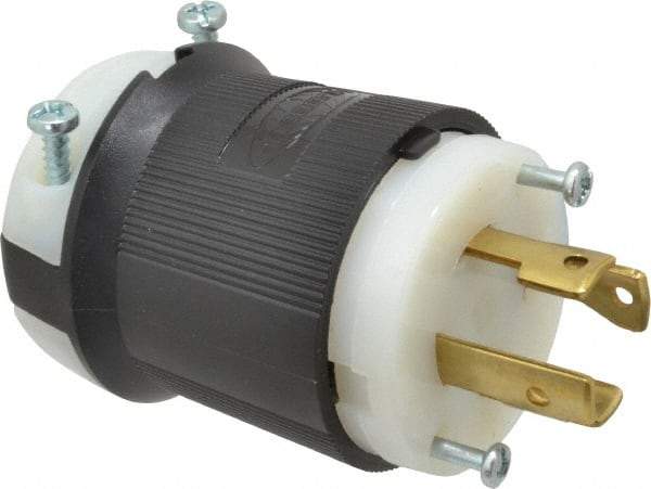 Hubbell Wiring Device-Kellems - 250 VAC, 30 Amp, L15-30P Configuration, Industrial Grade, Self Grounding Plug - 3 Phase, 3 Poles, IP20, 0.35 to 1.15 Inch Cord Diameter - Americas Industrial Supply