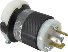 Hubbell Wiring Device-Kellems - 125/250 VAC, 20 Amp, NonNEMA Configuration, Industrial Grade, Ungrounded Plug - 1 Phase, 3 Poles, IP20, 0.36 to 0.93 Inch Cord Diameter - Americas Industrial Supply