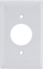 Hubbell Wiring Device-Kellems - 1 Gang, 4-1/2 Inch Long x 2.78 Inch Wide, Standard Outlet Wall Plate - Single Outlet, Metallic, Stainless Steel - Americas Industrial Supply