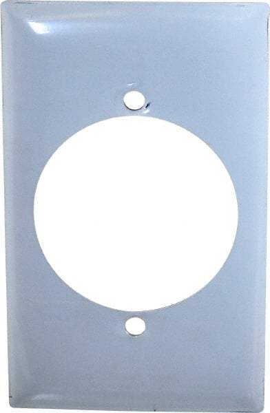 Hubbell Wiring Device-Kellems - 1 Gang, Outlet Wall Plate - Single Outlet, Metallic, Stainless Steel - Americas Industrial Supply