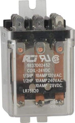 ACI - 11 Pins, Square Electromechanical Blade General Purpose Relay - 10 Amp at 240 VAC, 3PDT, 24 VDC - Americas Industrial Supply